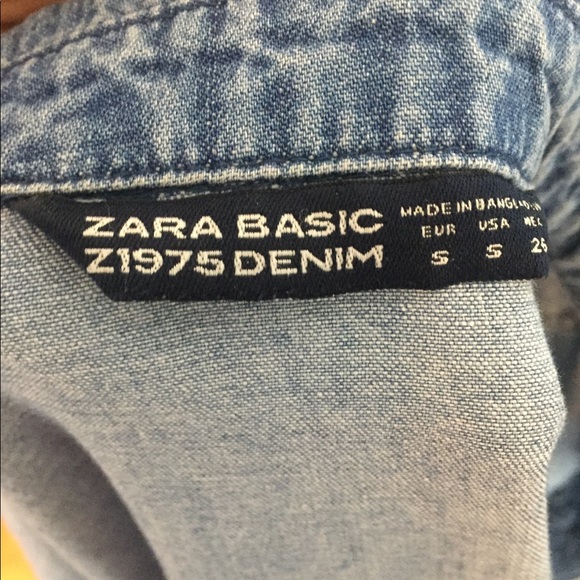 ZARA BASICS Z975 DENIM PATCHE OVERSIZE SHIRT - Picture 9 of 9